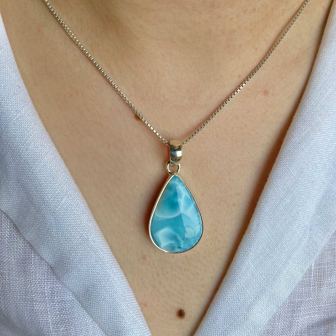 Larimar Pendant-(LAR-P-34.)